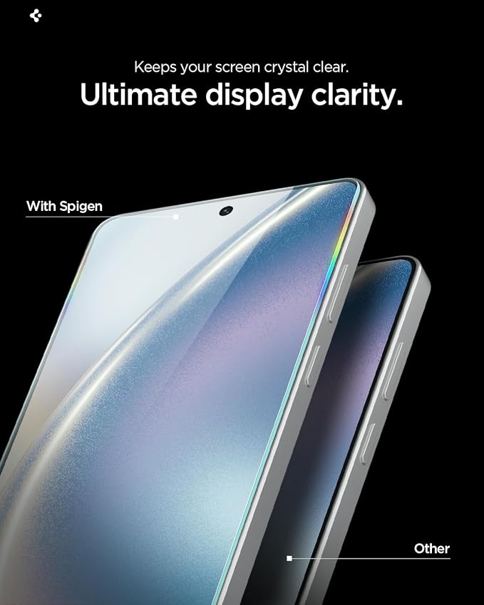 Spigen GlasTR EZ FIT Tempered Glass Screen Protector for Galaxy S24 Ultra | 9H Hardness Tempered Glass Easy Installation Kit Case-Friendly Crystal Clear Touch Responsive Oleophobic Coating