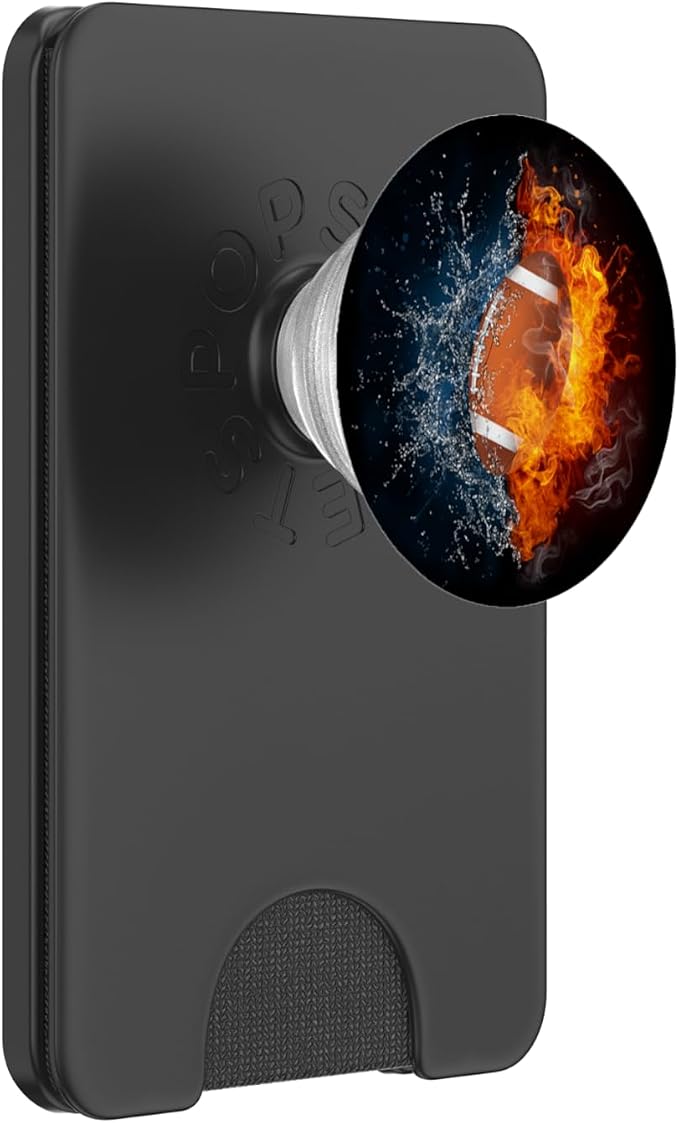 Football Fire Water Zen Yin Yang Taoism Player Team Coach PopSockets Adhesive PopGrip