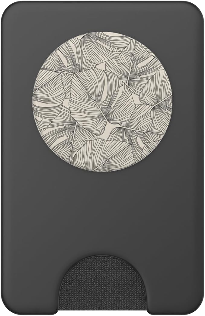 Modern Minimalist Neutral Tropical Monstera Leaf Design PopSockets Adhesive PopGrip