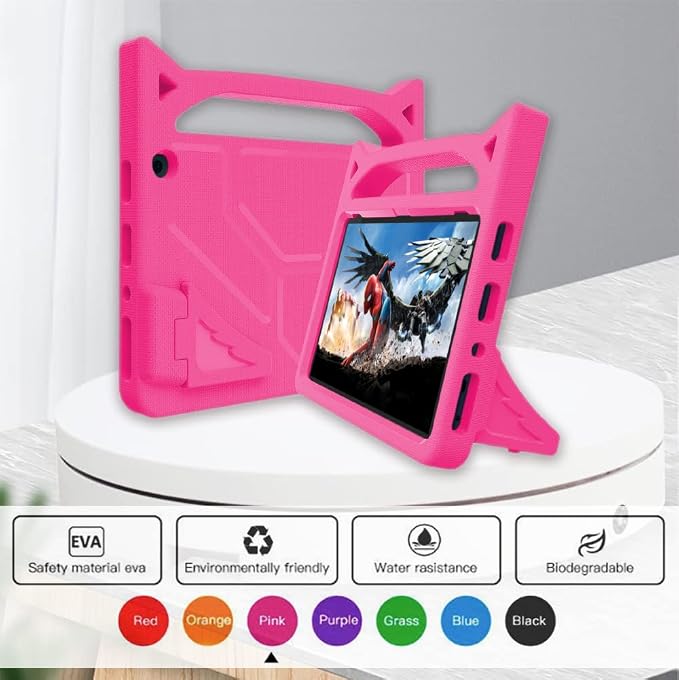 10 inch Tablet case for KidsLight Weight Shock Proof Handle Stand Kids Friendly.2023/2021 Release.Incompatible with TCL iPad Samsung 10in Tablet.(Black)