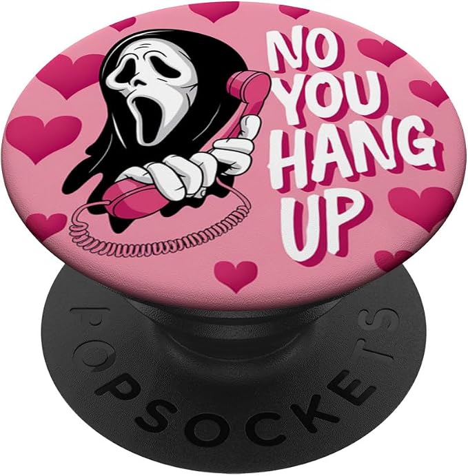 No You Hang Up Ghost Funny Halloween Romance Design PopSockets PopGrip for MagSafe