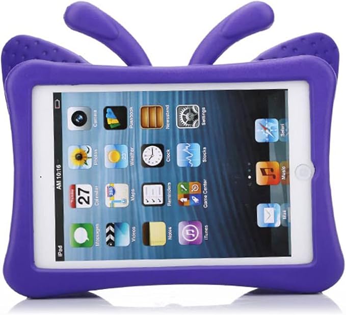 Kids Case for 7.9 iPad Mini 5/4/3/2/1 Silicone Shockproof Cover with Handle Kickstand Black