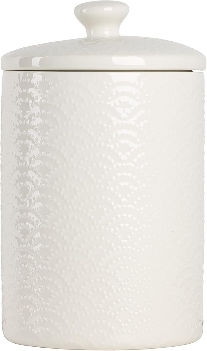 10 Strawberry Street CAN WHT Kitchen Canister Set, 3 Piece, Tide White