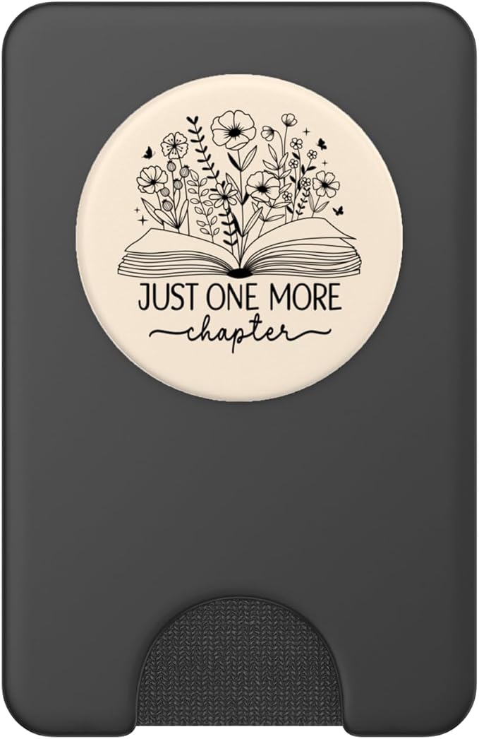 Just One More Chapter Bookish Book Reading Botanical Book PopSockets PopGrip for MagSafe