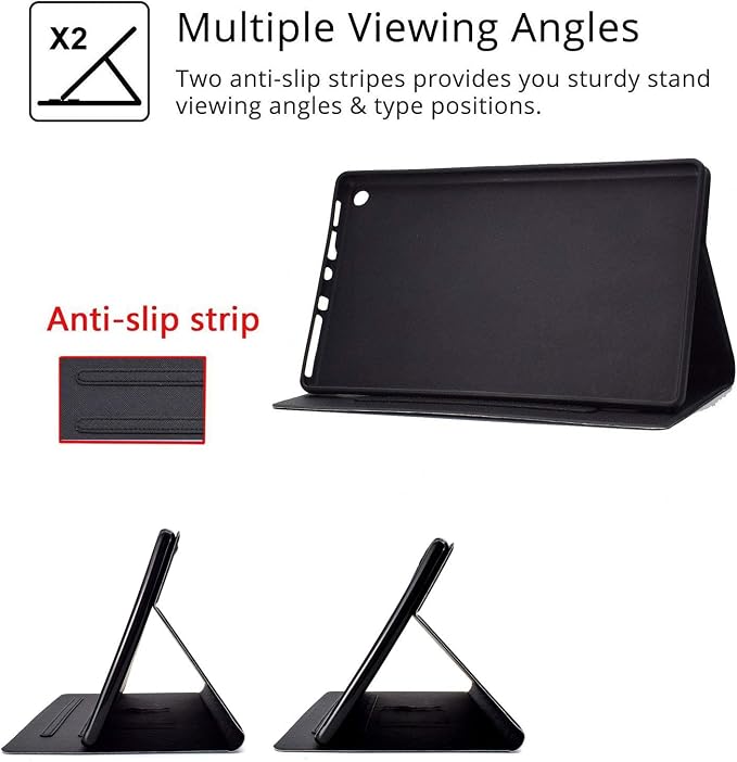 Kindle Fire HD 8 Tablet Case (8th/7th/6th Generation)Smart Stand Synthetic Leather Cover with Auto Wake/Sleep [Card &amp Pencil Holder] for 8 Amazon Fire HD 8 (2018/2017/2016) Blue Sea Beach