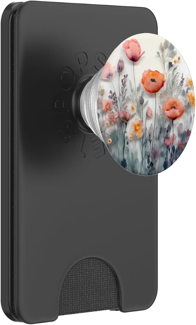 Poppy Flowers Bouquet in Style of Resin Flower PopSockets Adhesive PopGrip