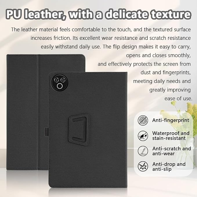 for Everyuth KB1001/KB1001L/KB1004/KB1004L Tablet CaseEveryuth Tablet 10.1 Inch Cover Protective Case with Hand Strap Multi-Angle Stand Shockproof Portable Tablet Shell Black