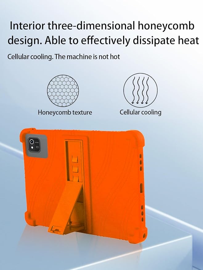 for kelankeke K10 Android 10-Inch TabletUYRUREL Skin-Friendly Soft Silicone Protective CaseFull Protection Against Drops and Scratcheswith Adjustable Viewing StandBlack.