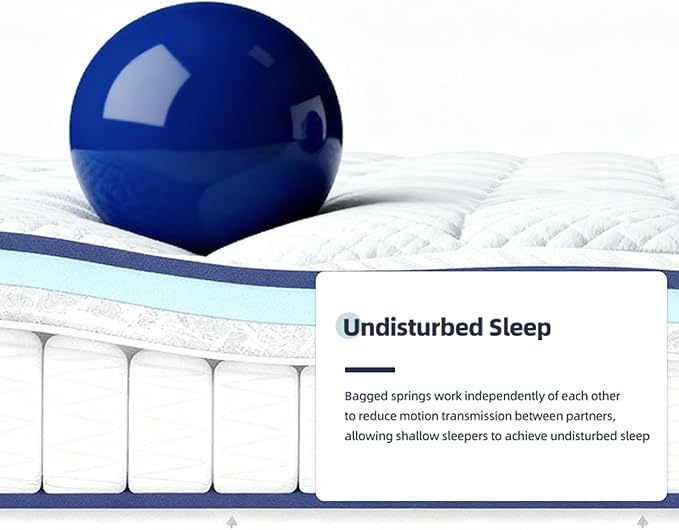 12 Inch Full Mattress, Plush Hybrid Mattresses with Gel Memory Foam in a Box, Individual Pocket Springs for Pressure Relief & Motion Isolation, CertiPUR-US Certified,100-Night Trial