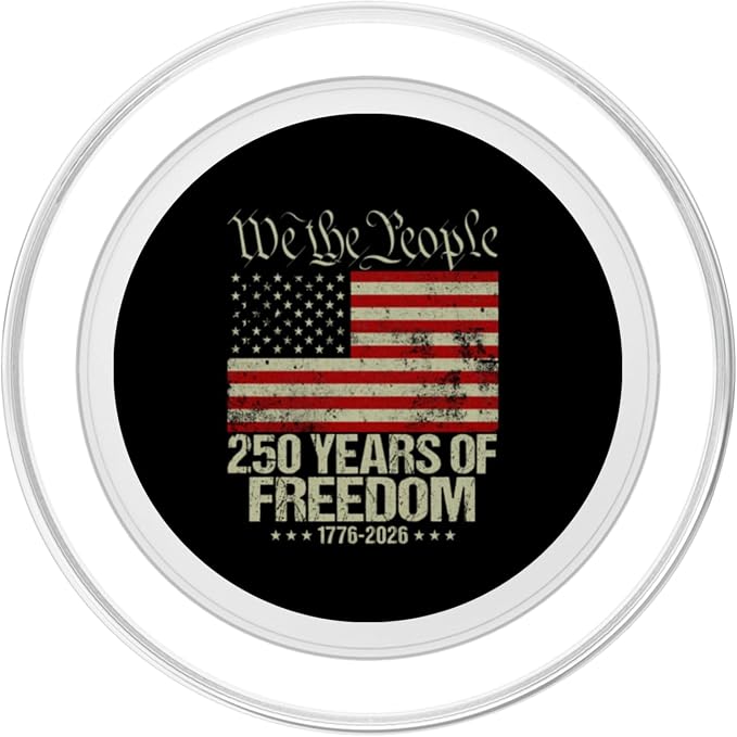 250 Years Distressed America Flag Anniversary USA 250th Bday PopSockets PopGrip for MagSafe
