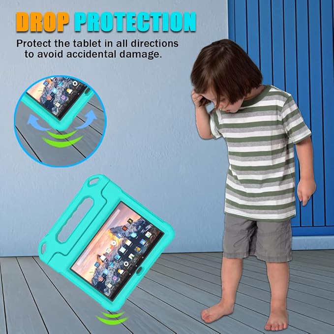 DJ&ampRPPQ Kids CaseEVA Strong Anti Drop is Suitable for 10 inch Tablet. Not Compatible with Ipad 10in Tablet Black