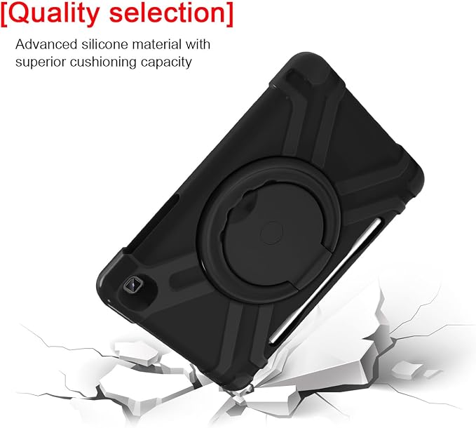 AKABEILA Compatible with Amazon Fire HD 8 2020/2022 Tablet Case，Rugged Kids Case with Stand Lightweight Shockproof Kids Friendly Tablet Cover Black