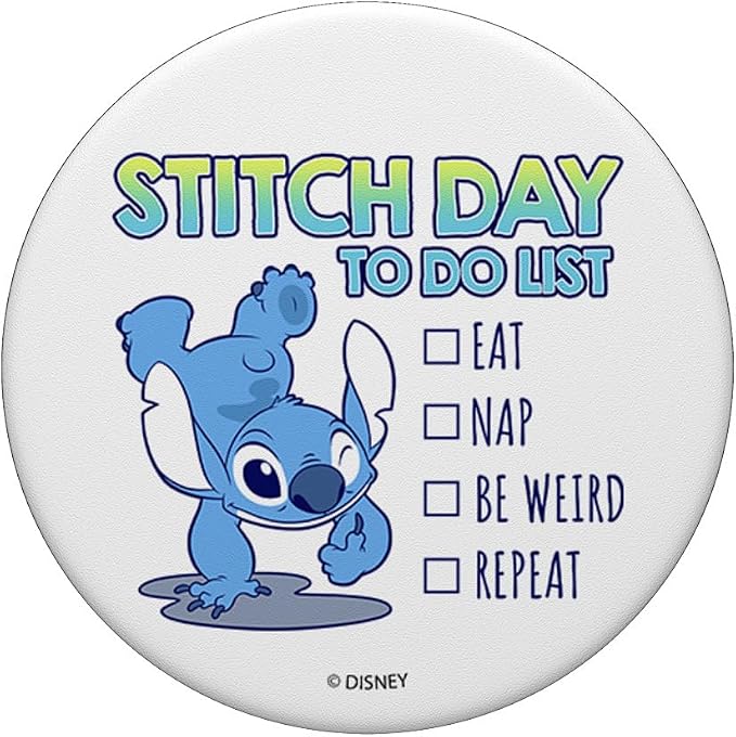Disney Lilo &amp Stitch Stitch Day to Do List PopSockets Adhesive PopGrip