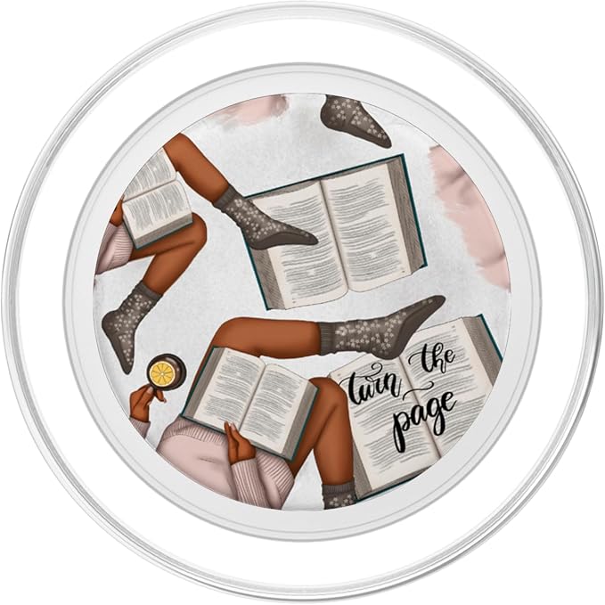 Cute Book Pattern For Women And Reading Teacher With Books PopSockets Adhesive PopGrip