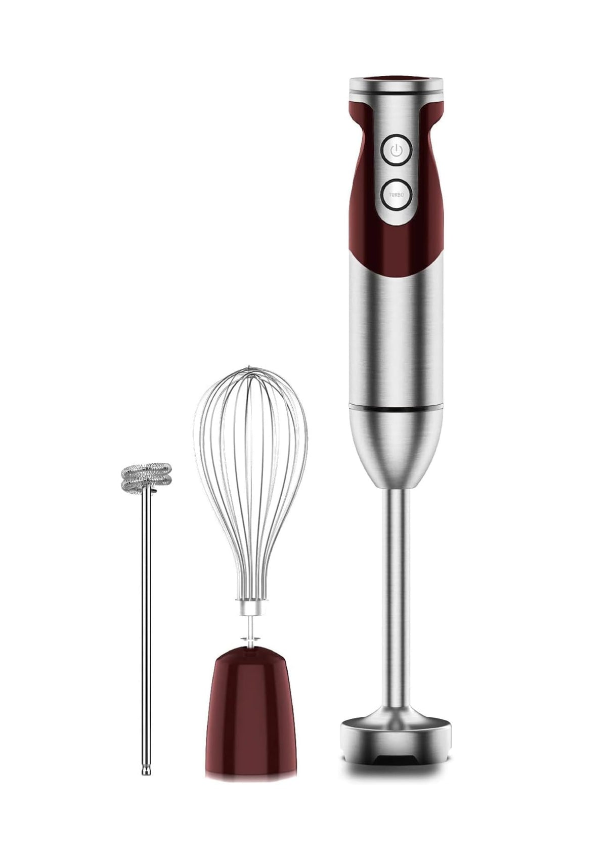 MEGAWISE Immersion Blender,12-Speed Hand Blender with Stainless Steel Blade