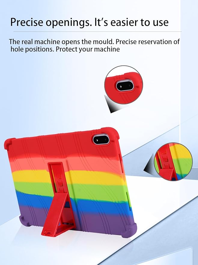 for OnePlus Pad 3 Android 15 Tablet13.2 inch Tablets CaseSoft Silicone Adjustable Stand Cover Lightweight Kids FriendlyBlack.