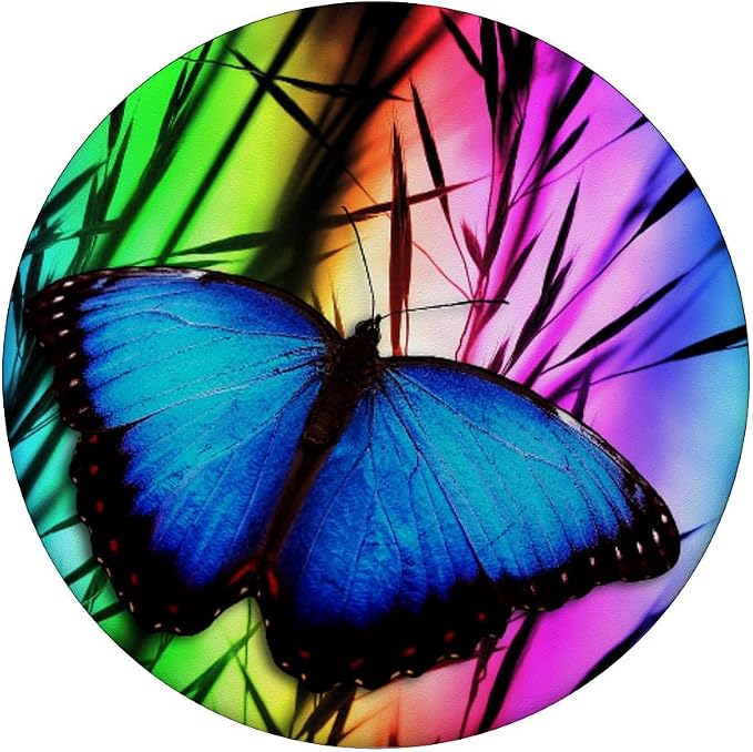 Butterfly Phone Grip Pop Out Holder Rainbow Butterfly Blue PopSockets Adhesive PopGrip