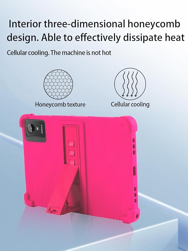 for Aobante K50 Android 15 15 Gaming Tablet10 2.5K Ultra Clear Display Tablet Model CaseSoft Silicone Adjustable Stand Cover Lightweight Kids FriendlyBlack.