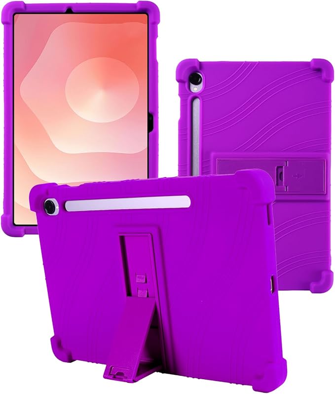 Case for Samsung Galaxy Tab S11 Tablet 11 inchWUNIAK Shock Proof Lightweight Stand Rubber Shell Protective CoverKids Friendly Soft Silicone Adjustable Stand CoverBlue