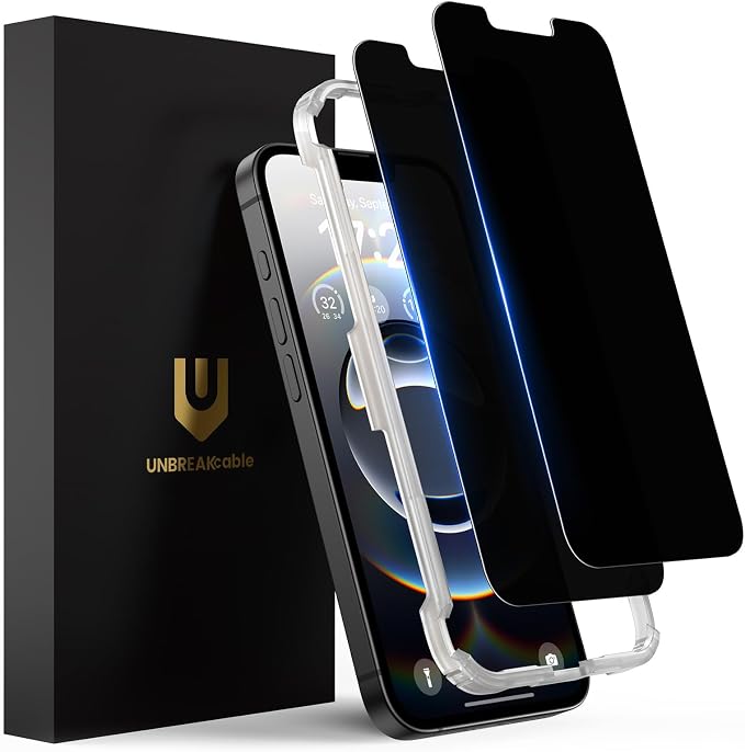 UNBREAKcable 2 Pack Privacy Screen Protector for iPhone 11 Pro Max/Xs Max Shatterproof Tempered Glass [True 28°Anti Spy] [9H Hardness] [Easy Installation] Protector for Apple 6.5