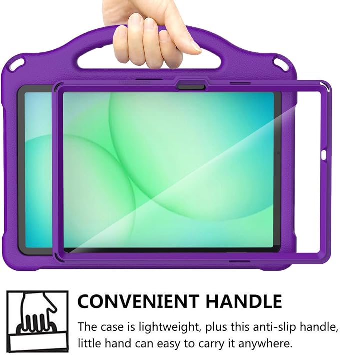 Kids Case for Samsung Galaxy Tab A11 Plus 2026 /A9 Plus 2023 11 inch Tablet | Sanyetral Galaxy Tab A11+/A9+ Case with Screen Protector Shockproof Handle Stand Protective Cover with Shoulder Strap -Bl