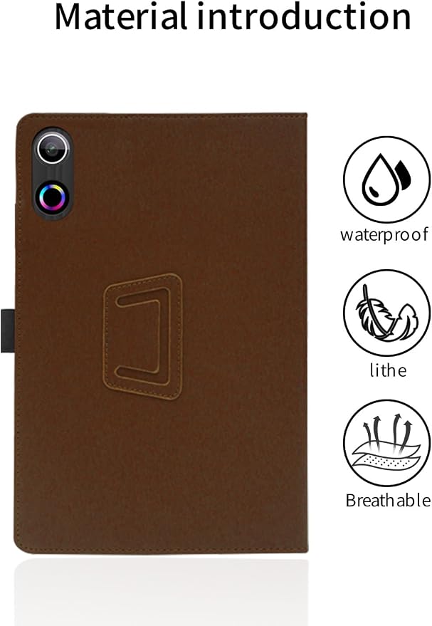 for ROWT A10 Android 10 inch Tablet CaseFolding Stand Protective Cover with Pencil Holder and Wrist StrapFull Protection Premium PU Scratch Resistant(Black)