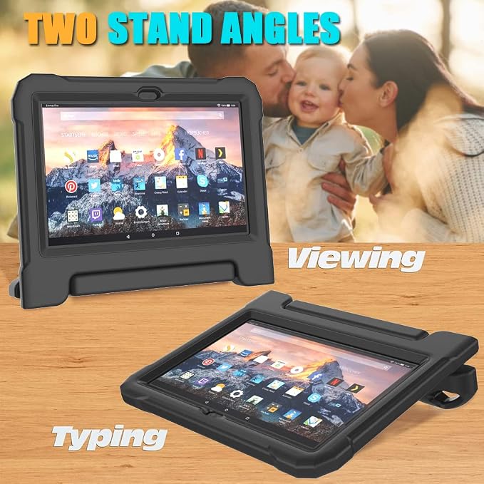DJ&ampRPPQ Kids CaseEVA Strong Anti Drop is Suitable for 10 inch Tablet. Not Compatible with Ipad 10in Tablet Black