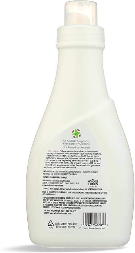 365 by Whole Foods Market, Liquid Fabric Softener, Lavender Mist Scent, 32 Fl Oz