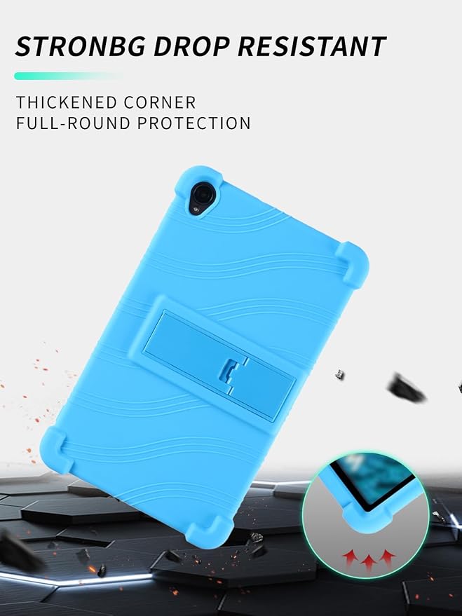 Case for Callsky-Tab Ctab 8 Android Tablet 8 Inch，WUNIAK Shock Proof Lightweight Stand Rubber Shell Protective CoverKids Friendly Soft Silicone Adjustable Stand CoverBlack