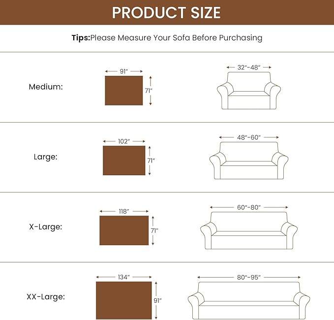 Deep Dream Sofa Cover, Sectional Couch Covers, Couch Covers for 3 Cushion Couch, Couch Cover for Dogs, Geometrical Jacquard Fabric Sofa Cover (XX-Large, 91" x 134", White)