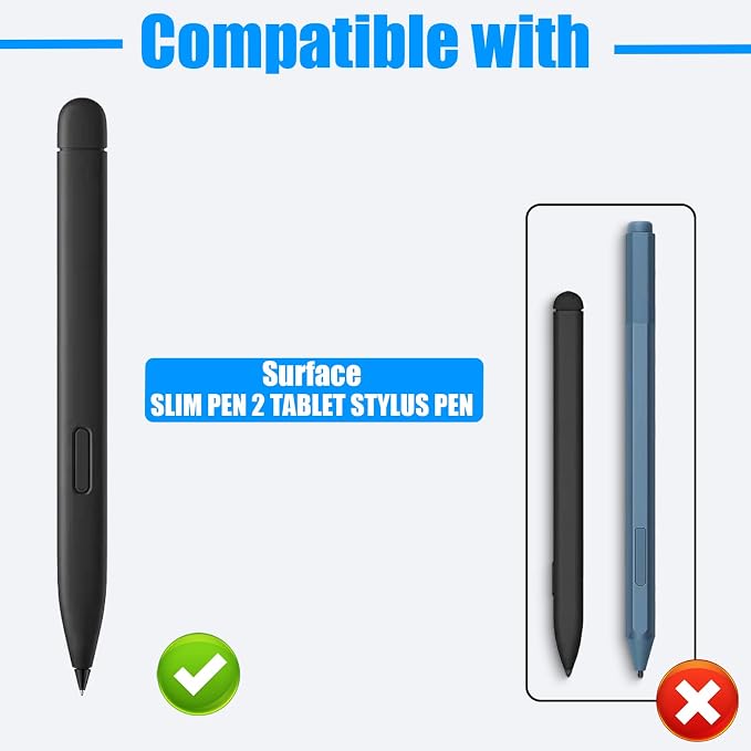 No Wear Out Stainless Slim Pen 2 Tips Replacement Accurate Fine Control Pen Like Smooth Writing Nibs Compatible with Microsoft Surface Slim Pen 22 Pack