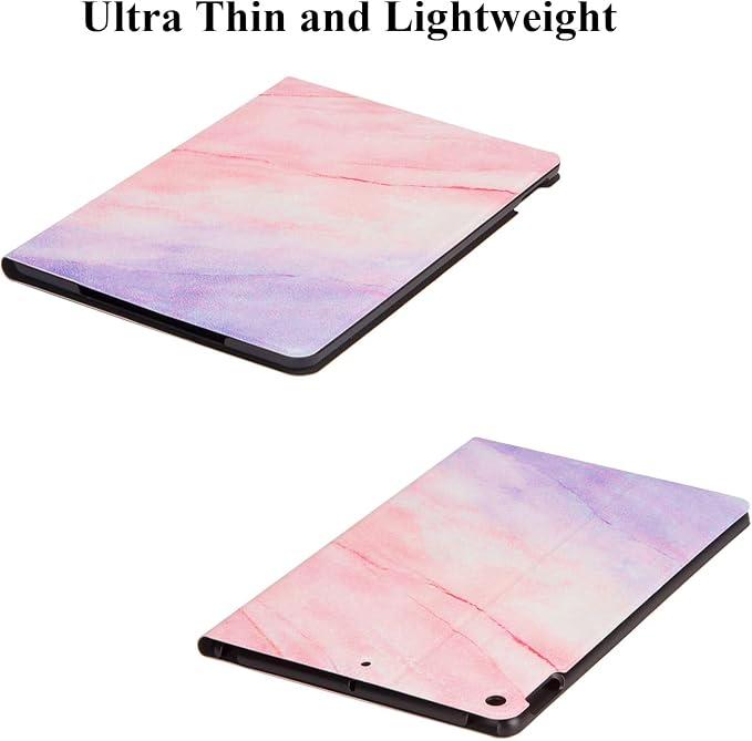for iPad Air 3 10.5 inch Case 2019 (3rd Generation) &amp iPad Pro 10.5 2017 Cover with Stand/Pencil Holder/Pockets [Auto Sleep/Wake] Magnetic Smart PU Leather Cover Pink Mermaid Tail Scale