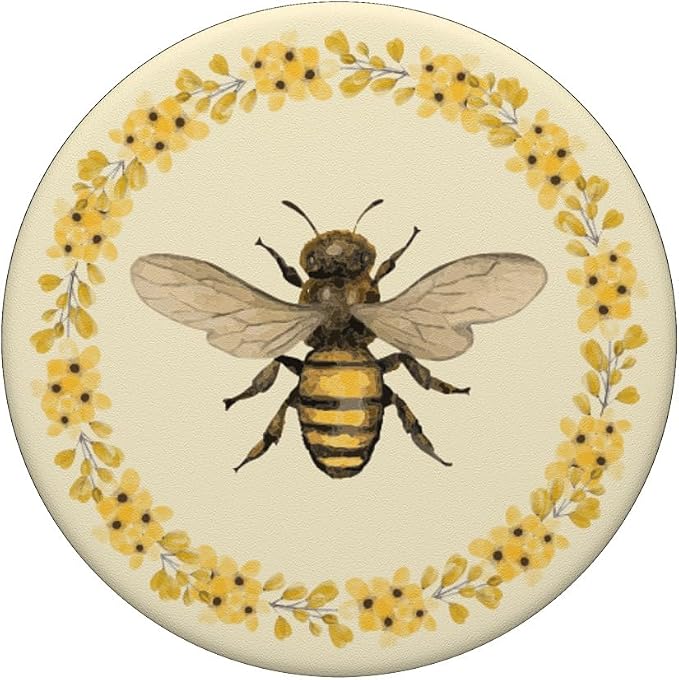 Cute Yellow Bee Bumblebee Honey Aesthetic Flower Beekeeper PopSockets Adhesive PopGrip