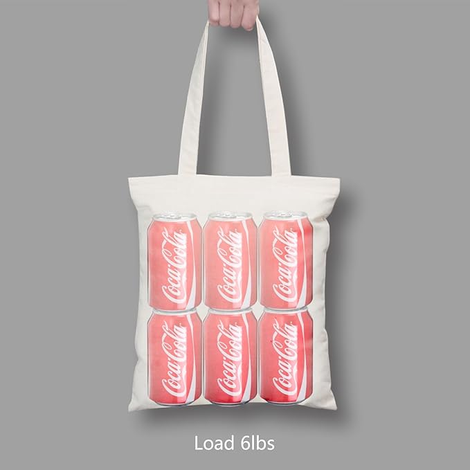 TOPDesign 10-Pack Economical 11.8"x13" Cotton Tote Bags, Lightweight Small Reusable Grocery Shopping Cloth Bags, Suitable for DIY, Advertising, Promotion, Gift, Activity