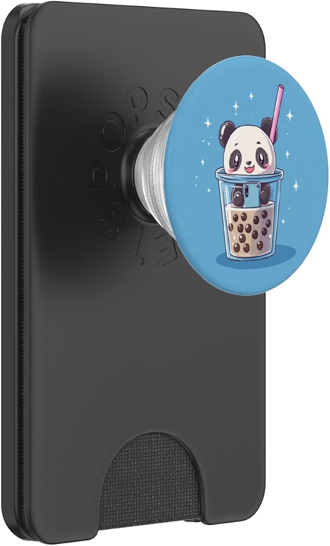 Panda Bear Wildlife Animal Zoo Zookeeper Boba Tea PopSockets PopGrip for MagSafe