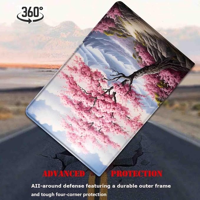 Case for Samsung Galaxy Tab A9 Plus 11 2023 Multi-Viewing Angles with Automatic Sleep/Wake Function for Samsung Galaxy A9+Tablet (SM-X210/X216/X218) American Flag Wolf
