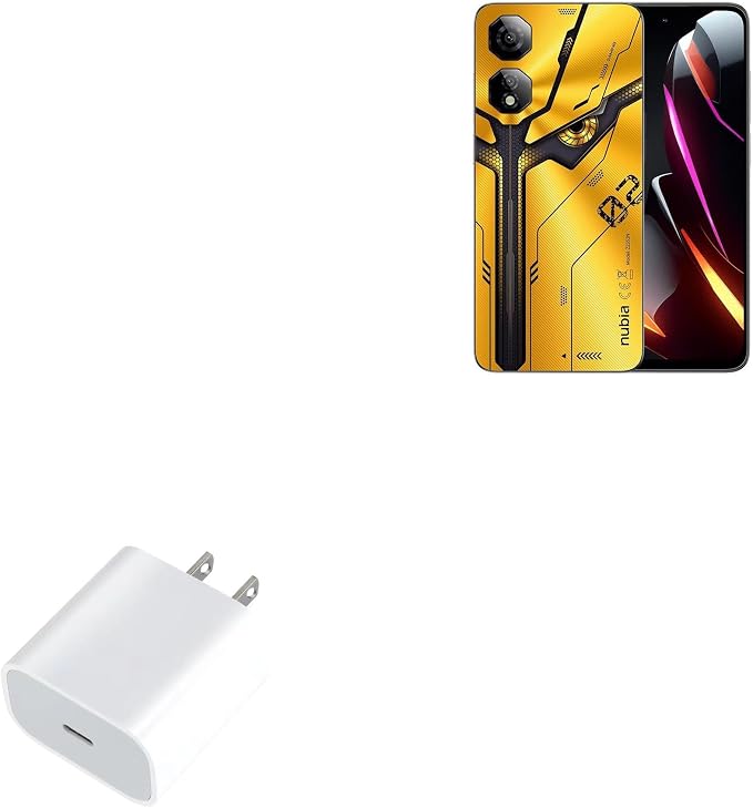 BoxWave Charger Compatible with ZTE Nubia Neo 2 - PD GAN miniCube (30W) 30W Tiny PD GAN Type-C Wall Charger - Winter White