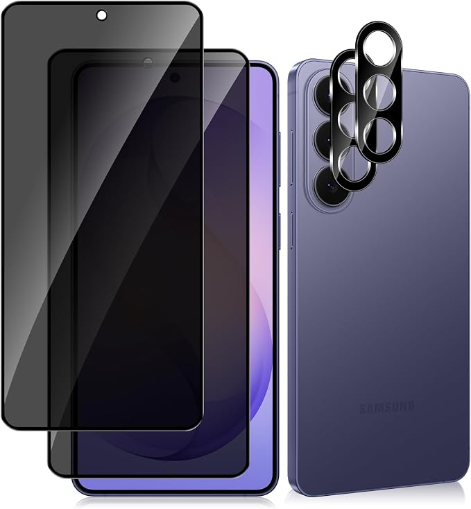 4 Pack Nothing Phone (3a) Pro 5G Privacy Screen Protector 2 Pack Privacy Tempered Glass Film and 2 Pack Camera Lens Protector Anti-Spy Protection for Nothing Phone (3a) Pro 5G Screen Protector