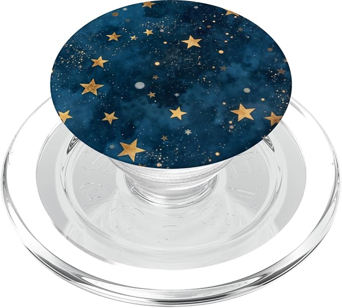 Blue Starry Pattern PopSockets PopWallet for MagSafe