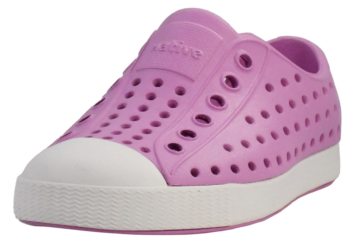 Native Shoes Unisex-Kids Jefferson Sneakers, Chillberry Pink/Shell White, 3 Little Kid