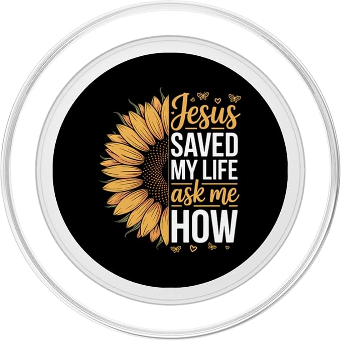 Jesus Saved My Life Ask Me How PopSockets PopWallet for MagSafe