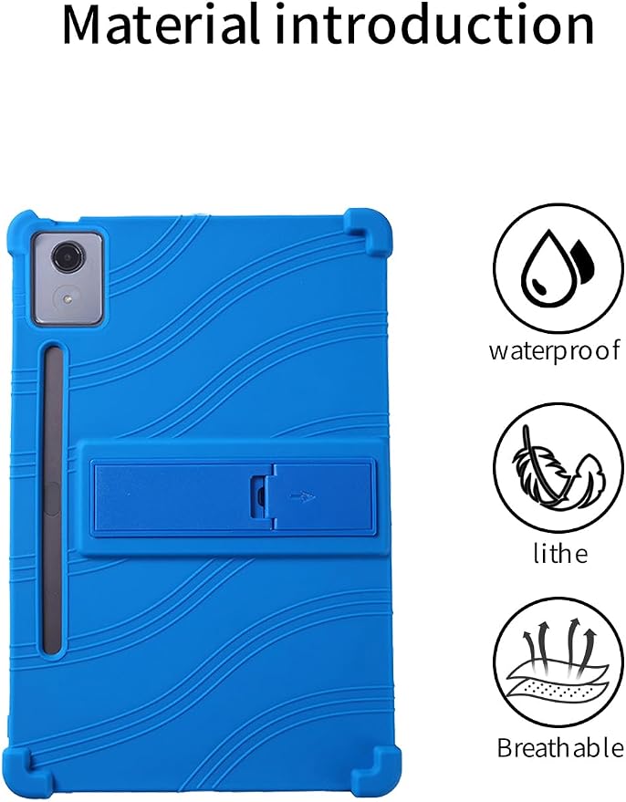 for Lenovo Idea Tab Pro 12.7 inch Tablet CaseBOVUGAC Soft Silicone Adjustable Stand Shockproof Kids Friendly for Lenovo Idea Tab Pro Tablet(Black)