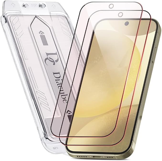 2-Pack Red Light Converter Screen Protector for Samsung Galaxy S23 Quantum Dot Technology Converts Blue Light to Red Light for Better Sleep &amp Eye Comfort 9H Tempered Glass with Easy-Install Fram