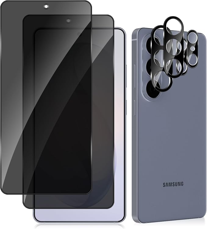 4 Pack Nothing Phone (3a) Pro 5G Privacy Screen Protector 2 Pack Privacy Tempered Glass Film and 2 Pack Camera Lens Protector Anti-Spy Protection for Nothing Phone (3a) Pro 5G Screen Protector