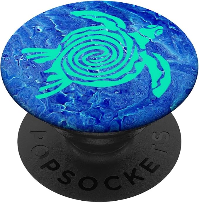 Sea Turtle Phone GripTeal Turtle Phone Pop Out Blue Turtle PopSockets Adhesive PopGrip