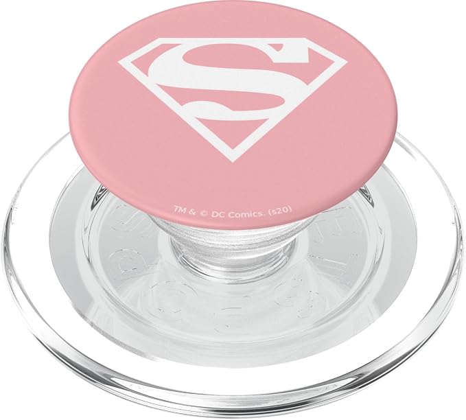 Supergirl White &amp Pink Shield PopSockets Adhesive PopGrip