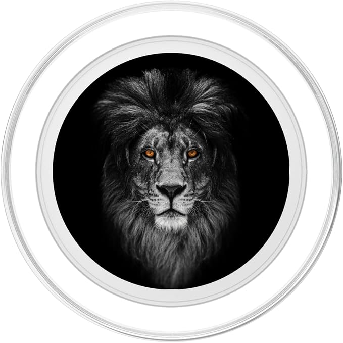 Lion Face in Dark PopSockets Adhesive PopGrip