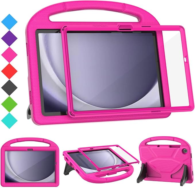 SUPLIK Kids Case for Samsung Galaxy Tab A11 Plus 2025 &amp A9 Plus 2023 11-inch Tablets Galaxy Tab A11+/A9+ Case with Screen Protector Durable Shockproof Handle Stand Cover for Kids Pink