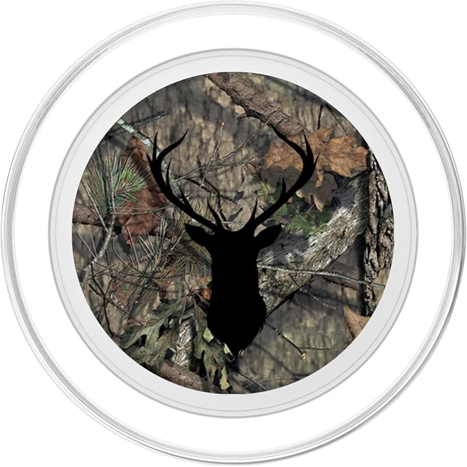 Brown Camouflage Black Deer Buck Hunting PopSockets Adhesive PopGrip
