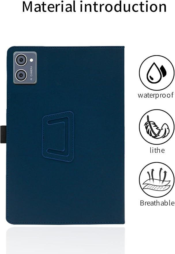 for DigiLand s10 10.1 Inch Android Tablet CaseBOVUGAC Folding Stand Protective Cover with Pencil Holder and Wrist StrapFull Protection Premium PUScratch Resistant(Black)